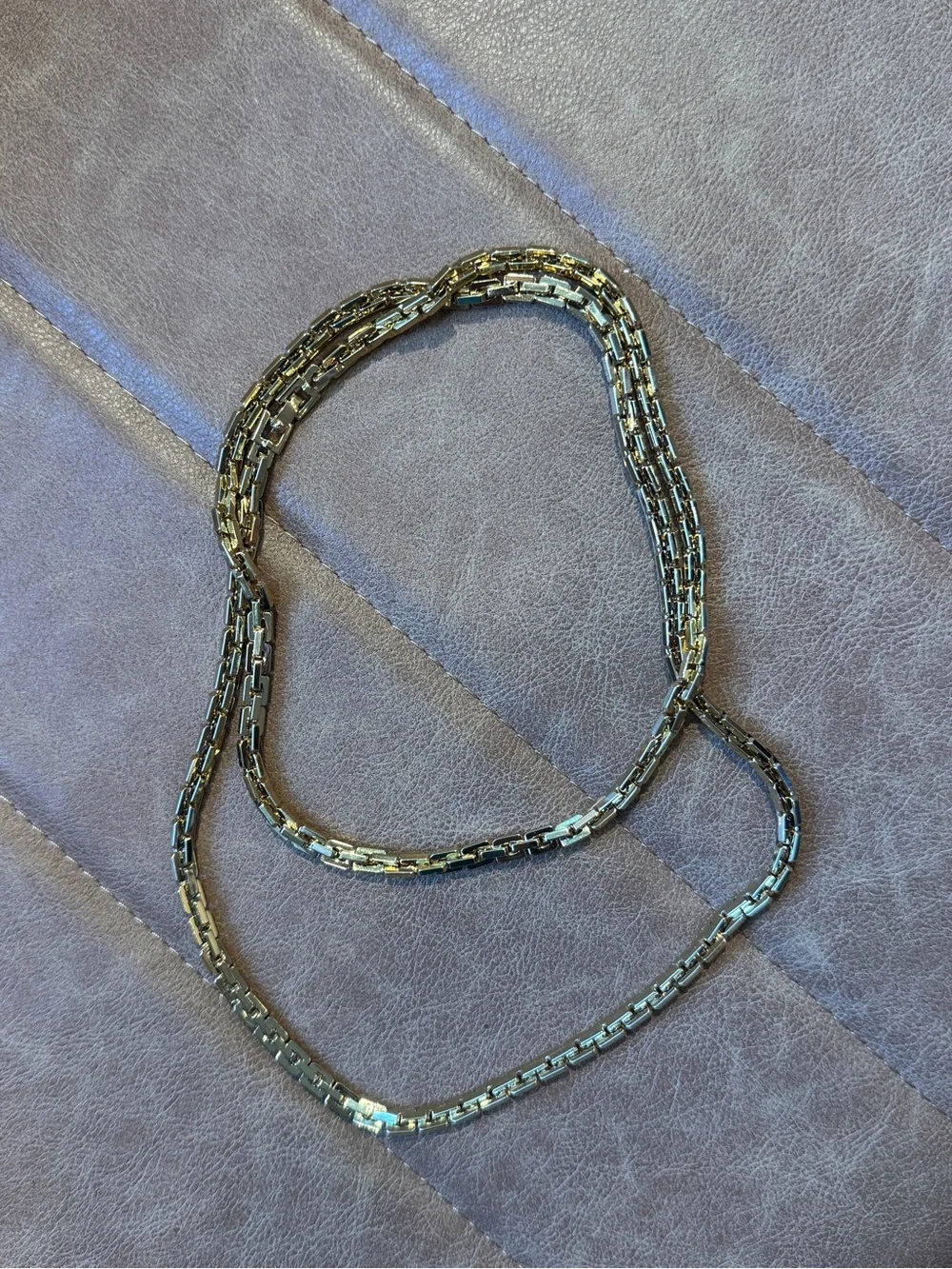 Monet Vintage Gold Multi-Strand Link Necklace - Extra Long 36”